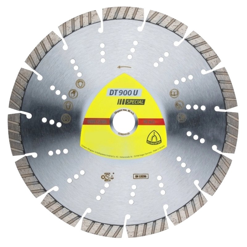 Алмазный диск KLINGSPOR 230X2,6X22,23/15ST/1/S/DT/SPECIAL/DT900U