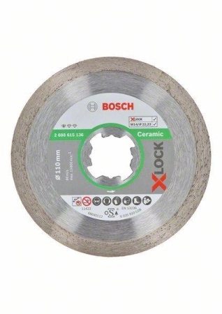 Круг алмазный BOSCH STANDARD FOR CERAMIC (2608615136 Ф110хX-LOCKмм по керамике