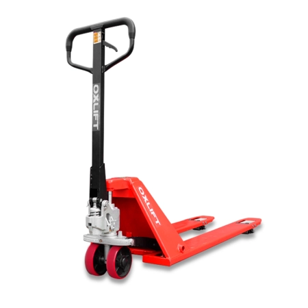 фото ручная гидравлическая тележка низкопрофильная oxlift ox10-l35 35 мм 1000 кг
