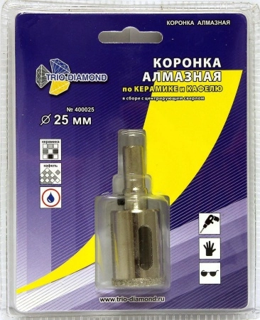 Коронка алмазная TRIO DIAMOND Ф25х30мм цилиндрический (400025)